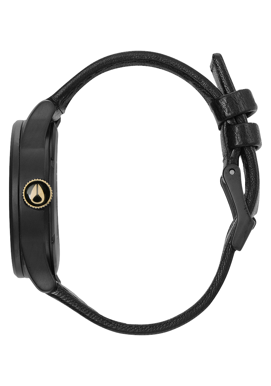 Sentry Leather Matte Black / Gold View 2