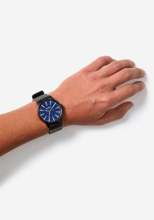 Sentry Leather Gunmetal / Black