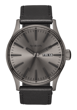 Sentry Leather Gunmetal / Black