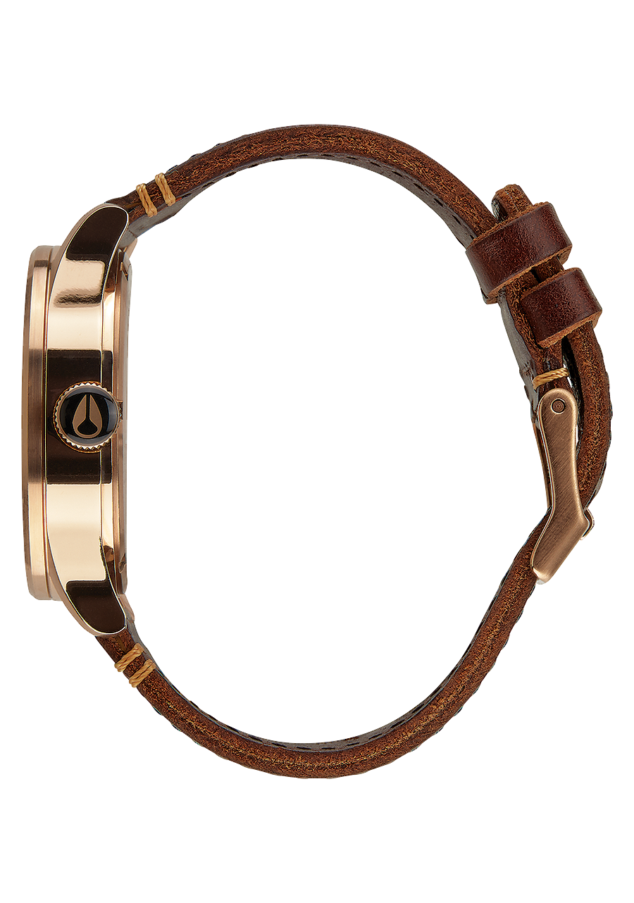 Sentry Leather Rose Gold / Gunmetal / Brown View 2