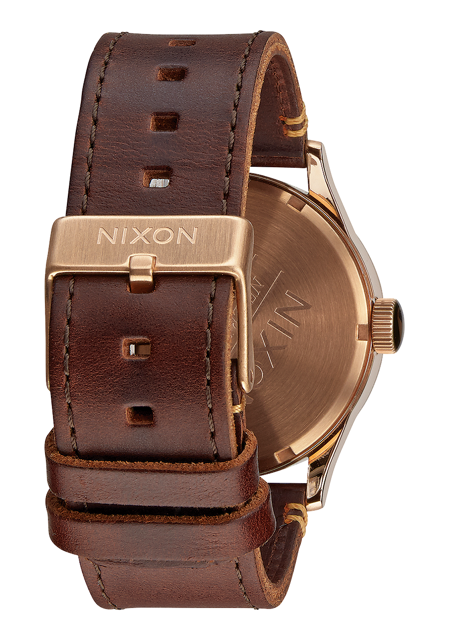 Sentry Leather Rose Gold / Gunmetal / Brown View 3