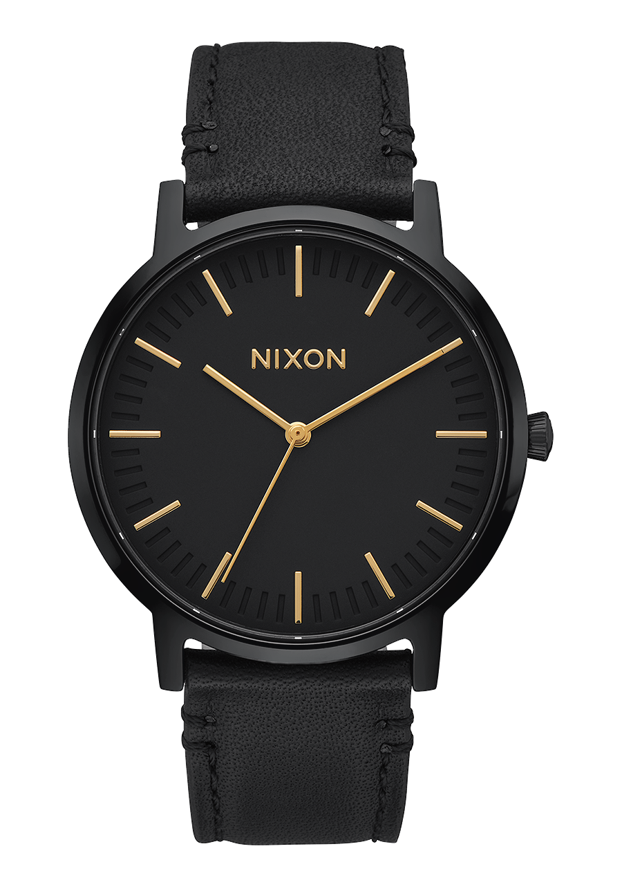 Porter Leather All Black / Gold View 1
