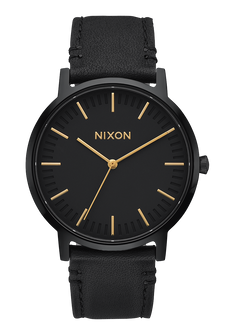 Porter Leather All Black / Gold