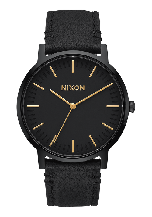 Porter Leather All Black / Gold