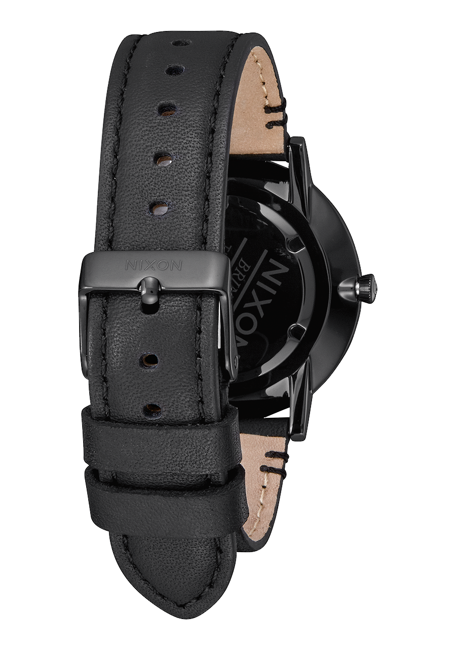 Porter Leather All Black / Gold View 3