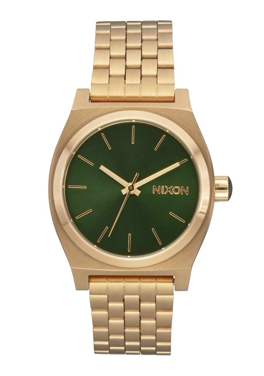 Medium Time Teller Gold / Green Sunray View 1