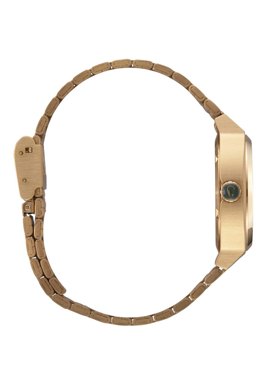 Medium Time Teller Gold / Green Sunray View 2