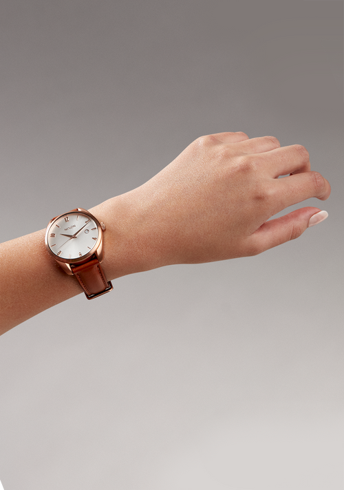 Thalia Leather Rose Gold / White