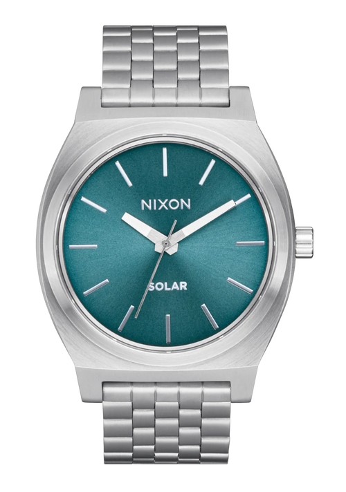 Time Teller Solar Silver / Dusty Blue Sunray
