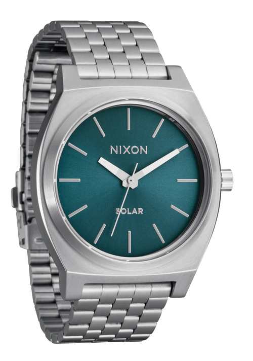 Time Teller Solar Silver / Dusty Blue Sunray