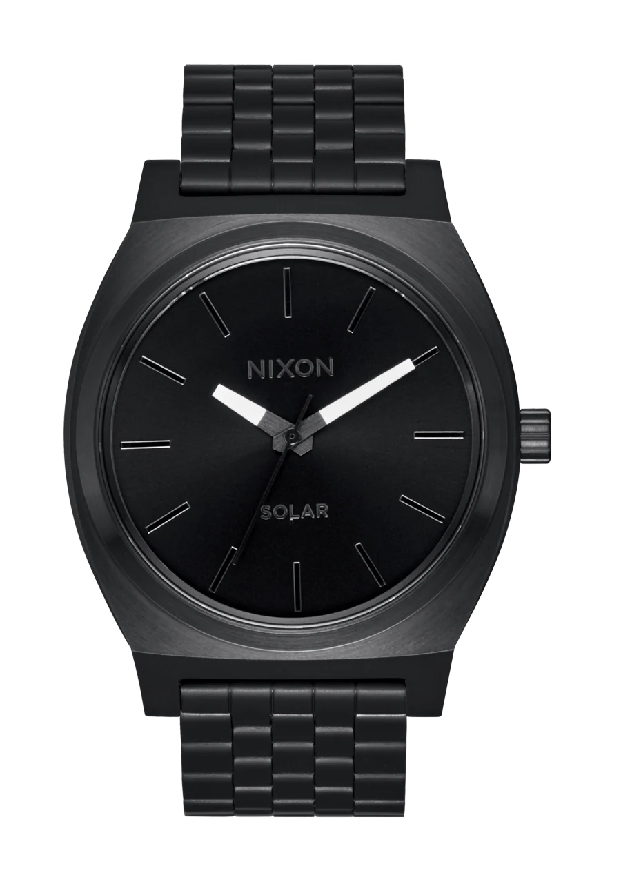 Time Teller Solar All Black / White View 1