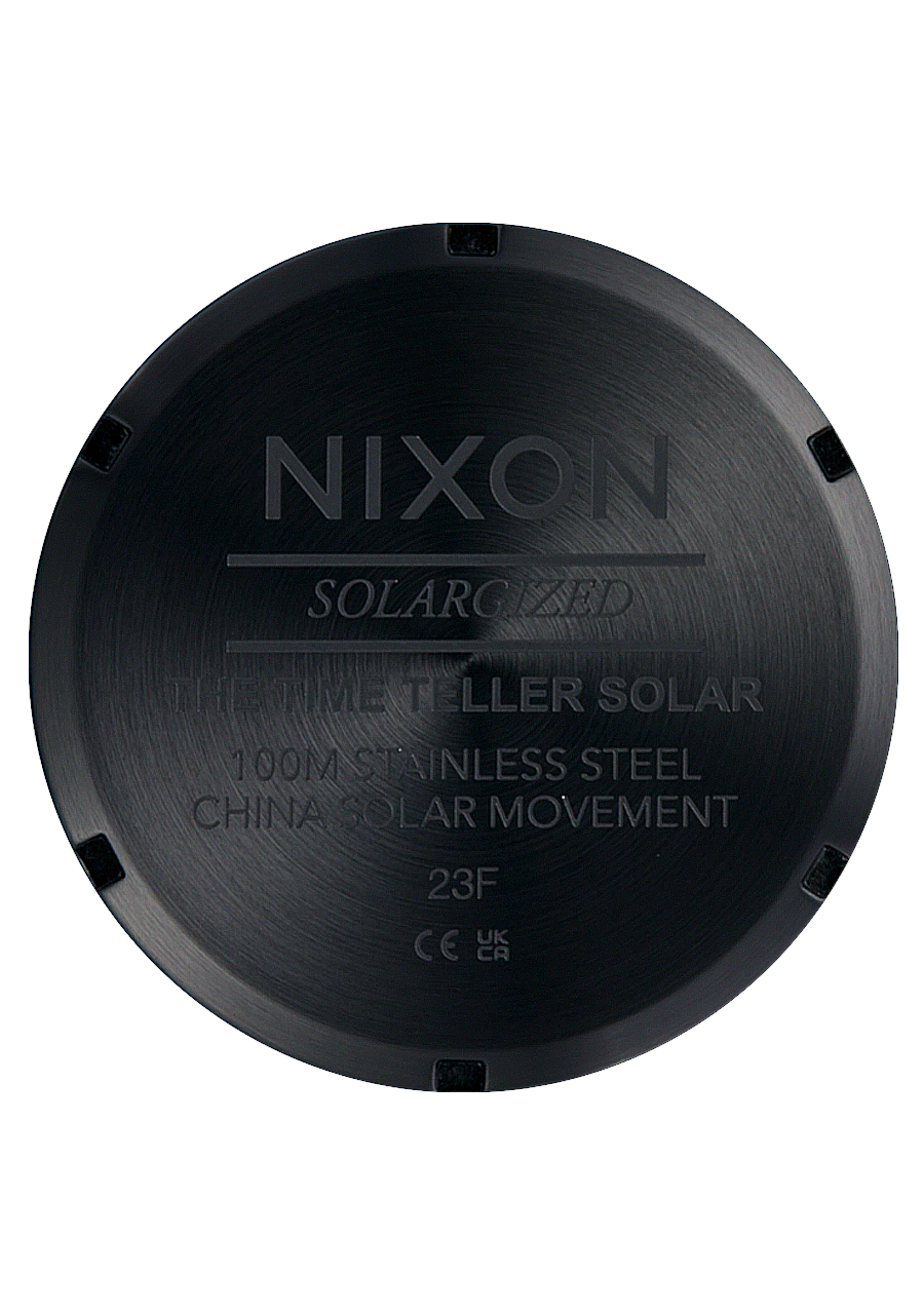 Time Teller Solar All Black / White View 5