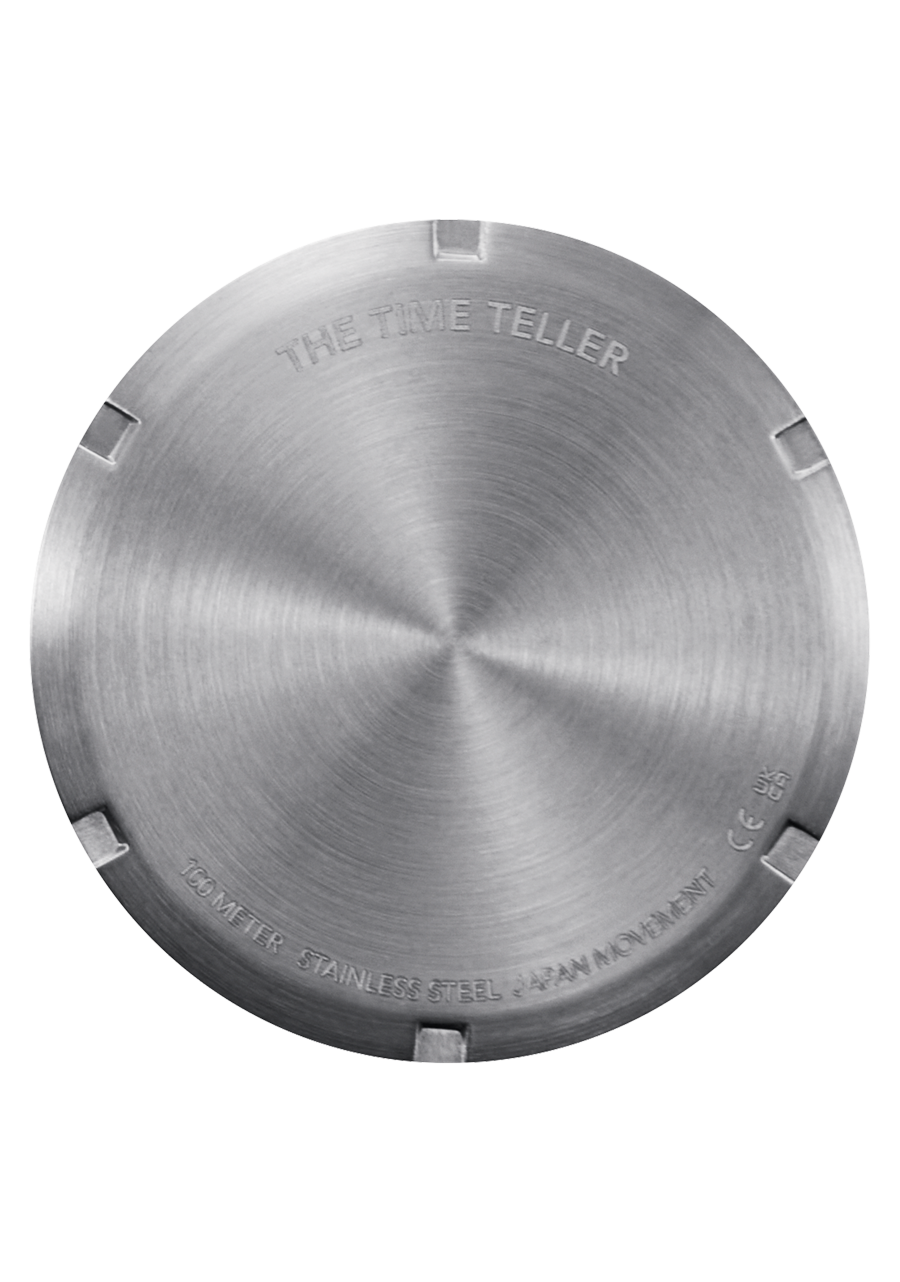 Time Teller Leather Light Gold / White Sunray