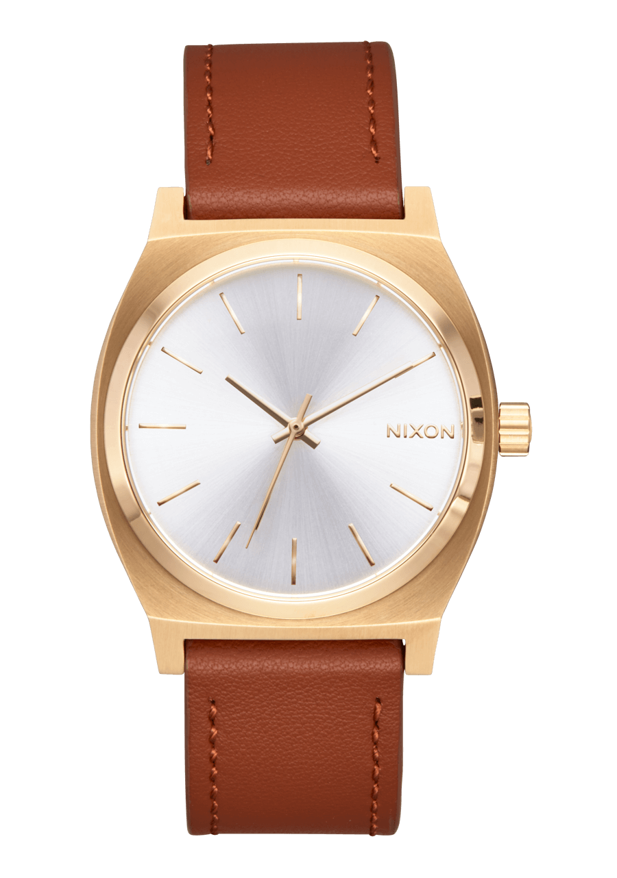 Time Teller Leather Light Gold / White Sunray View 1