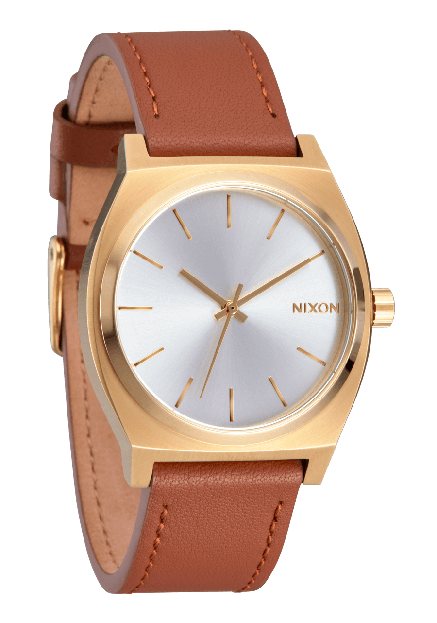 Time Teller Leather Light Gold / White Sunray View 2