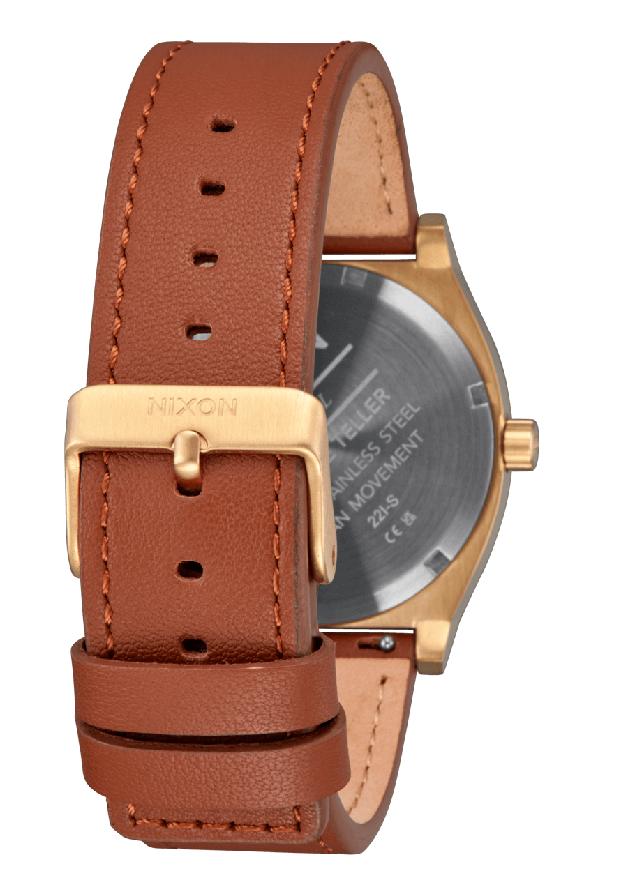 Time Teller Leather Light Gold / White Sunray View 4