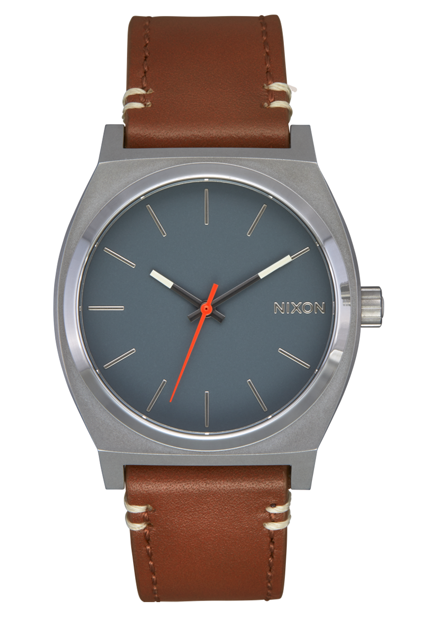 Time Teller Leather Lt Gunmetal / Basalt / Sienna View 1
