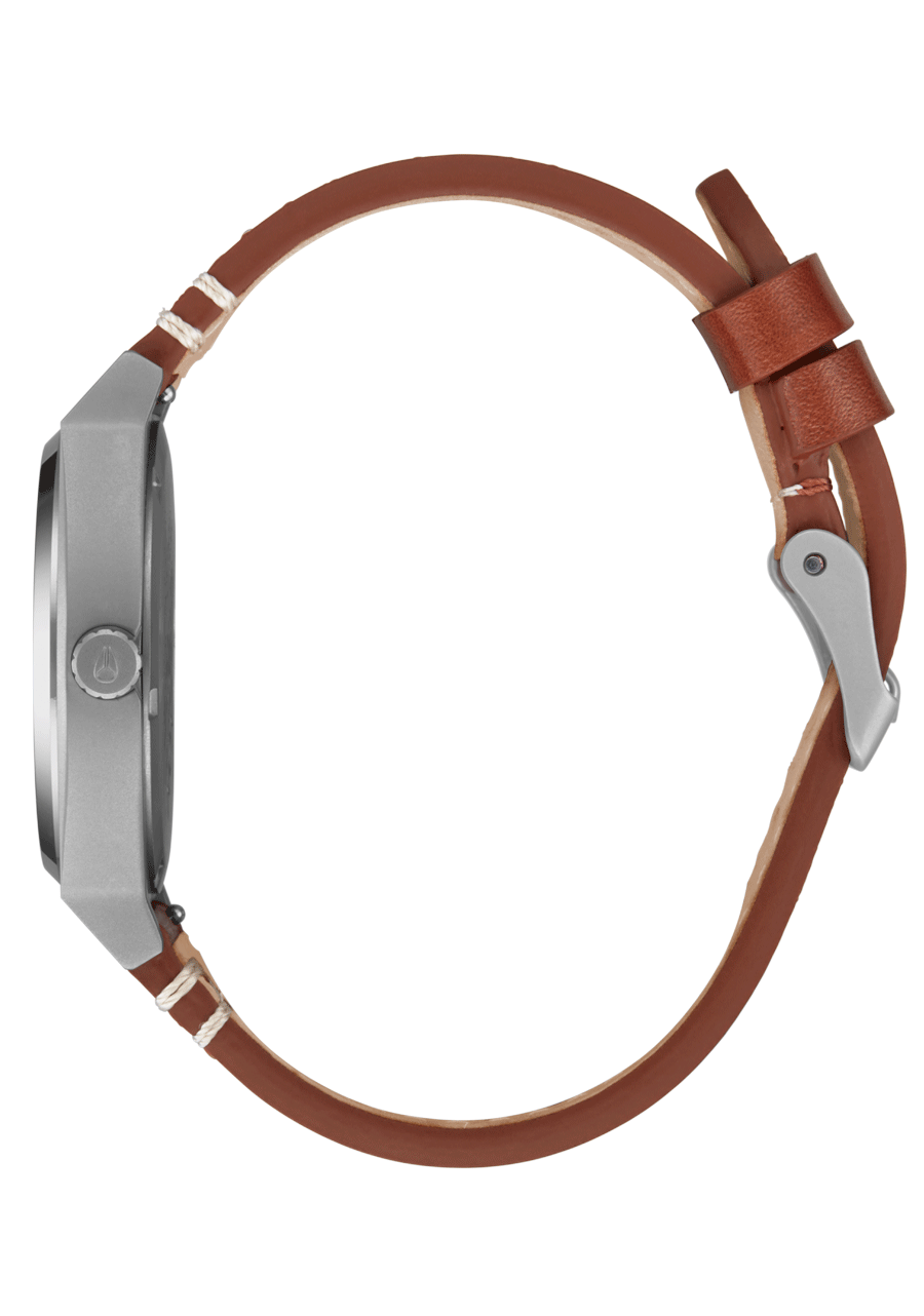 Time Teller Leather Lt Gunmetal / Basalt / Sienna View 3