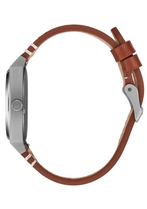 Time Teller Leather Lt Gunmetal / Basalt / Sienna
