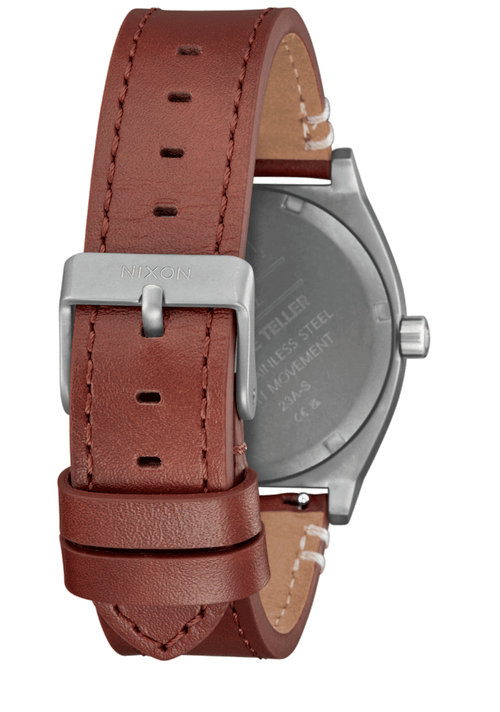 Time Teller Leather Lt Gunmetal / Basalt / Sienna