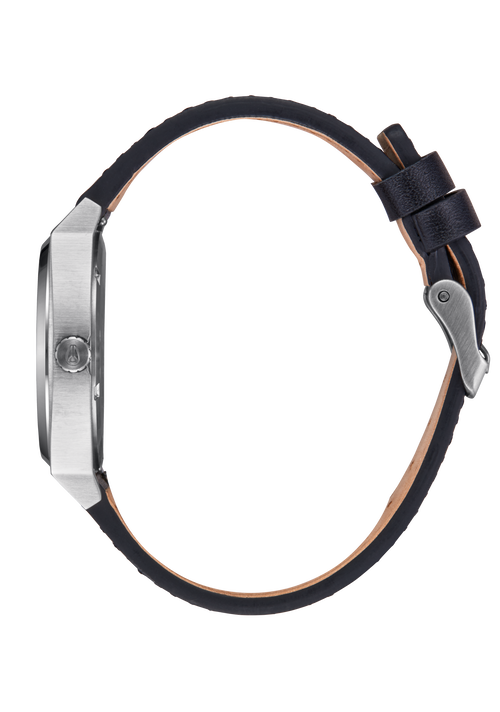 Time Teller Leather Silver / Black