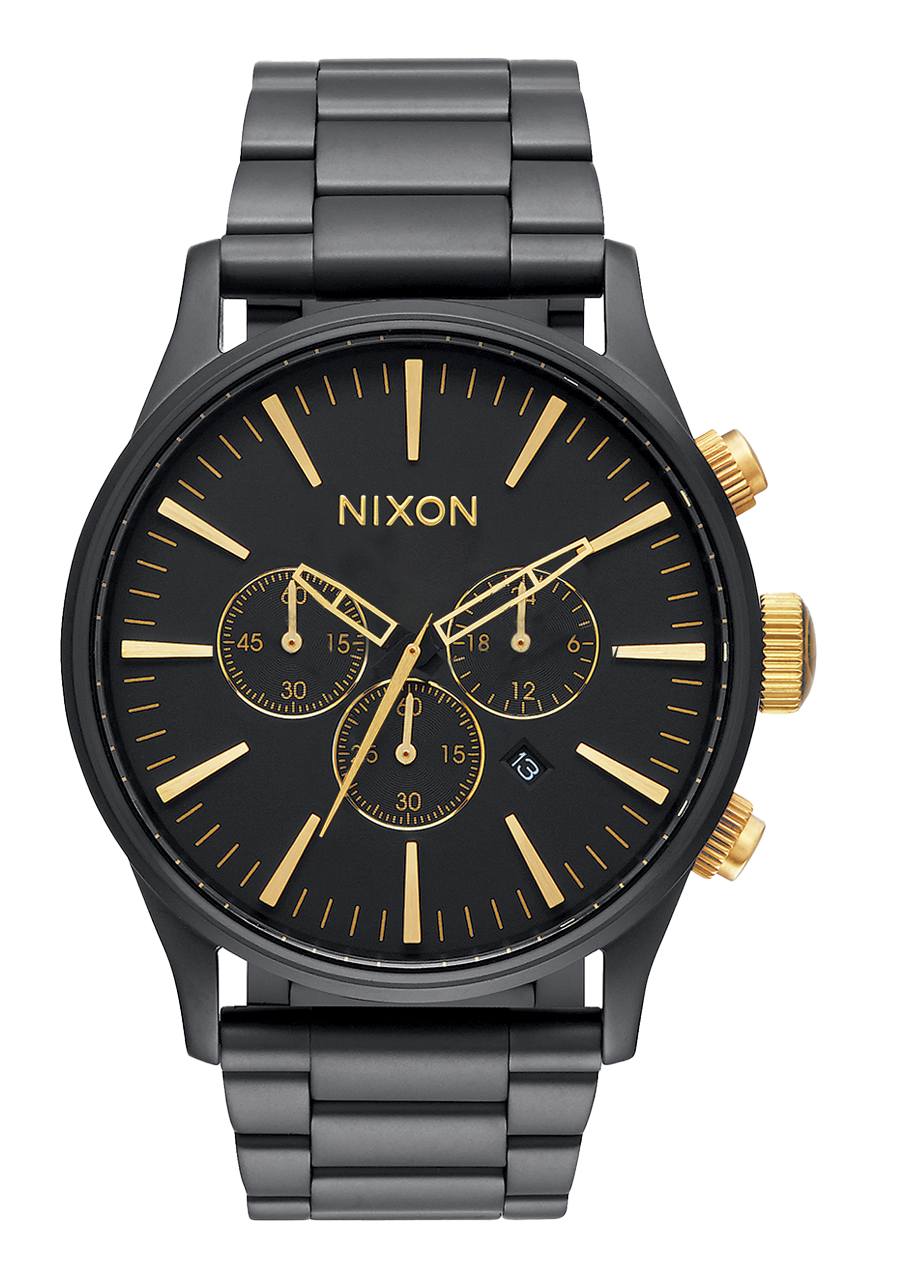 Sentry Chrono Matte Black / Gold View 1