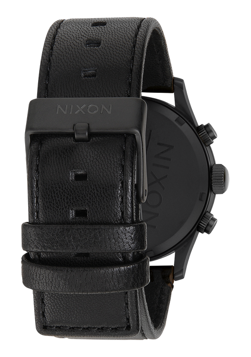 Sentry Chrono Leather Matte Black / Gold / Black