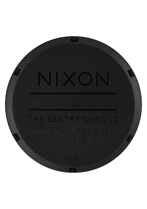 Sentry Chrono Leather Matte Black / Gold / Black