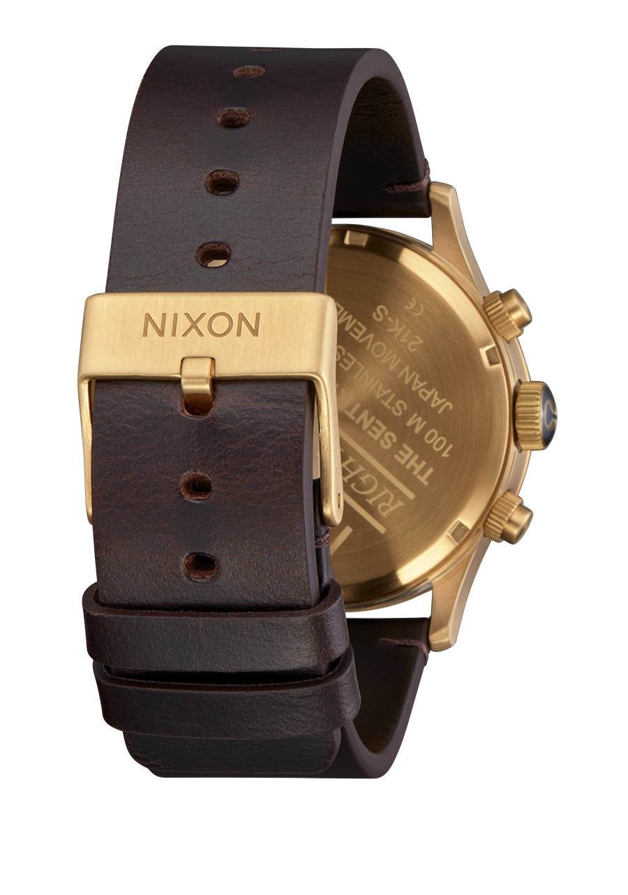 Sentry Chrono Leather Gold / Indigo / Brown View 4