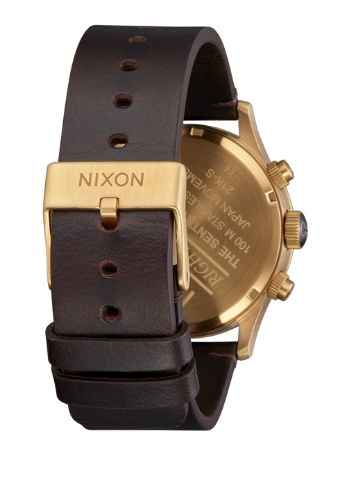 Sentry Chrono Leather Gold / Indigo / Brown