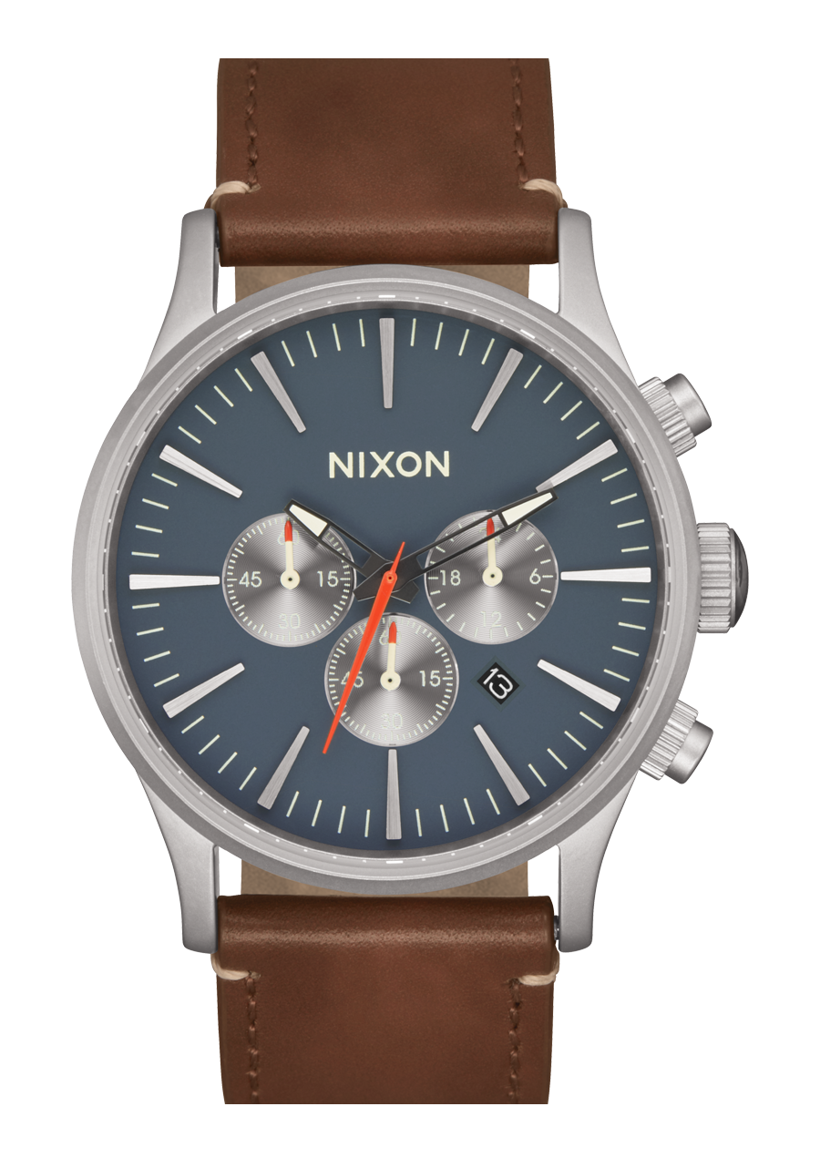 Sentry Chrono Leather Lt Gunmetal / Basalt / Sienna View 1