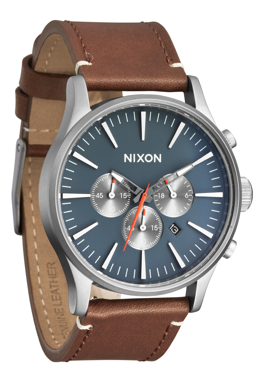 Sentry Chrono Leather Lt Gunmetal / Basalt / Sienna View 2