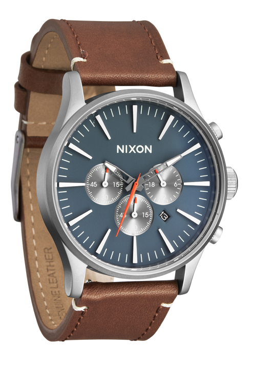 Sentry Chrono Leather Lt Gunmetal / Basalt / Sienna