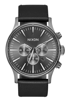 Sentry Chrono Leather All Gunmetal / Black