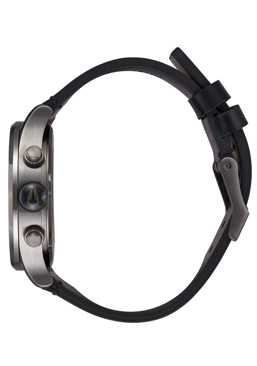 Sentry Chrono Leather All Gunmetal / Black View 3