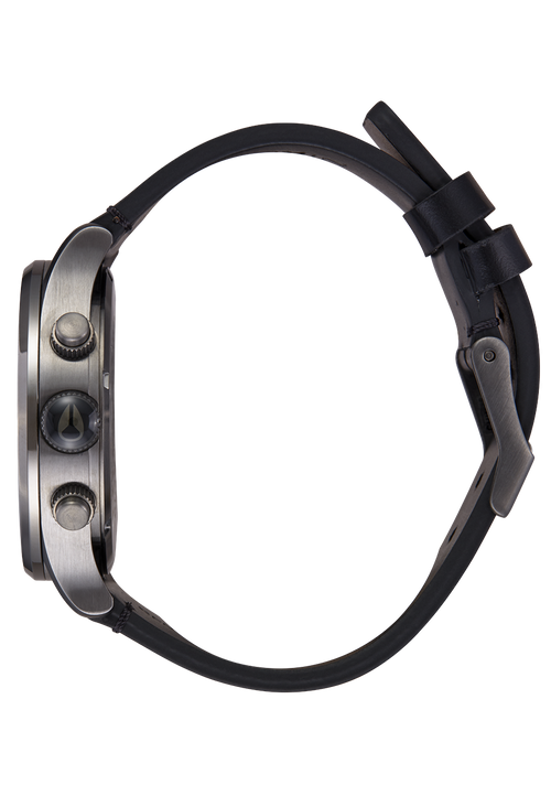 Sentry Chrono Leather All Gunmetal / Black