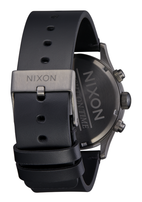 Sentry Chrono Leather All Gunmetal / Black
