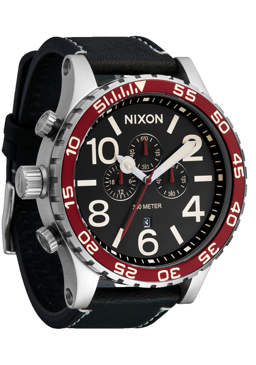 51-30 Chrono Leather Silver / Black / Cranberry View 2