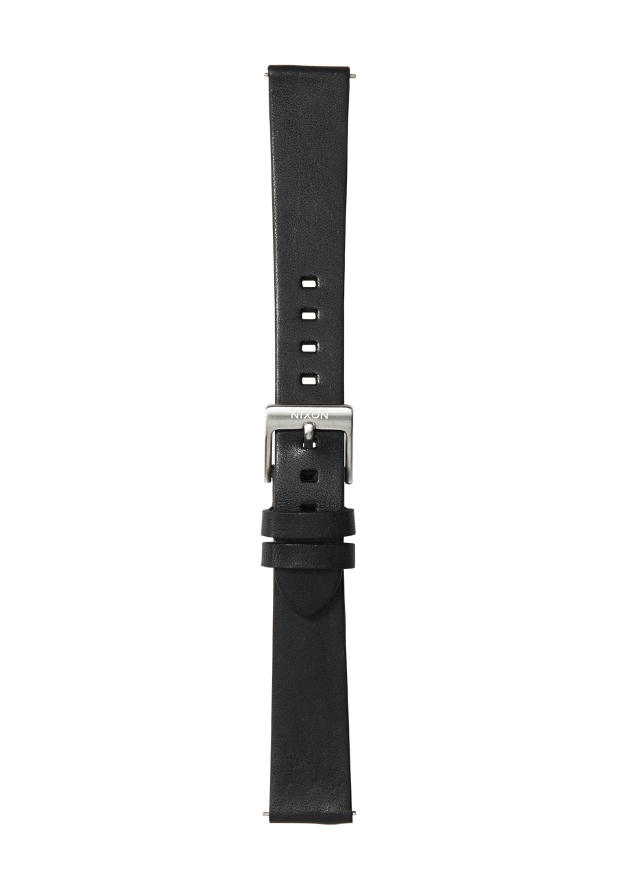 16mm Veg Tanned Leather Band Black View 2