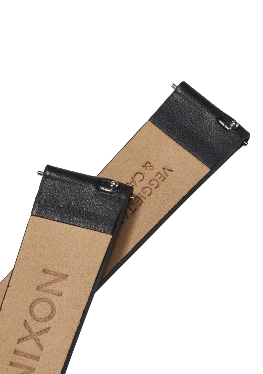 16mm Veg Tanned Leather Band Black View 4