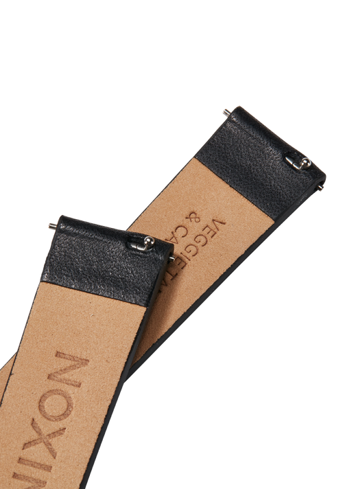 16mm Veg Tanned Leather Band Black