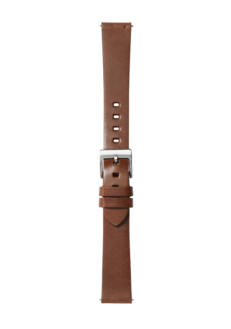 16mm Veg Tanned Leather Band Olive View 2
