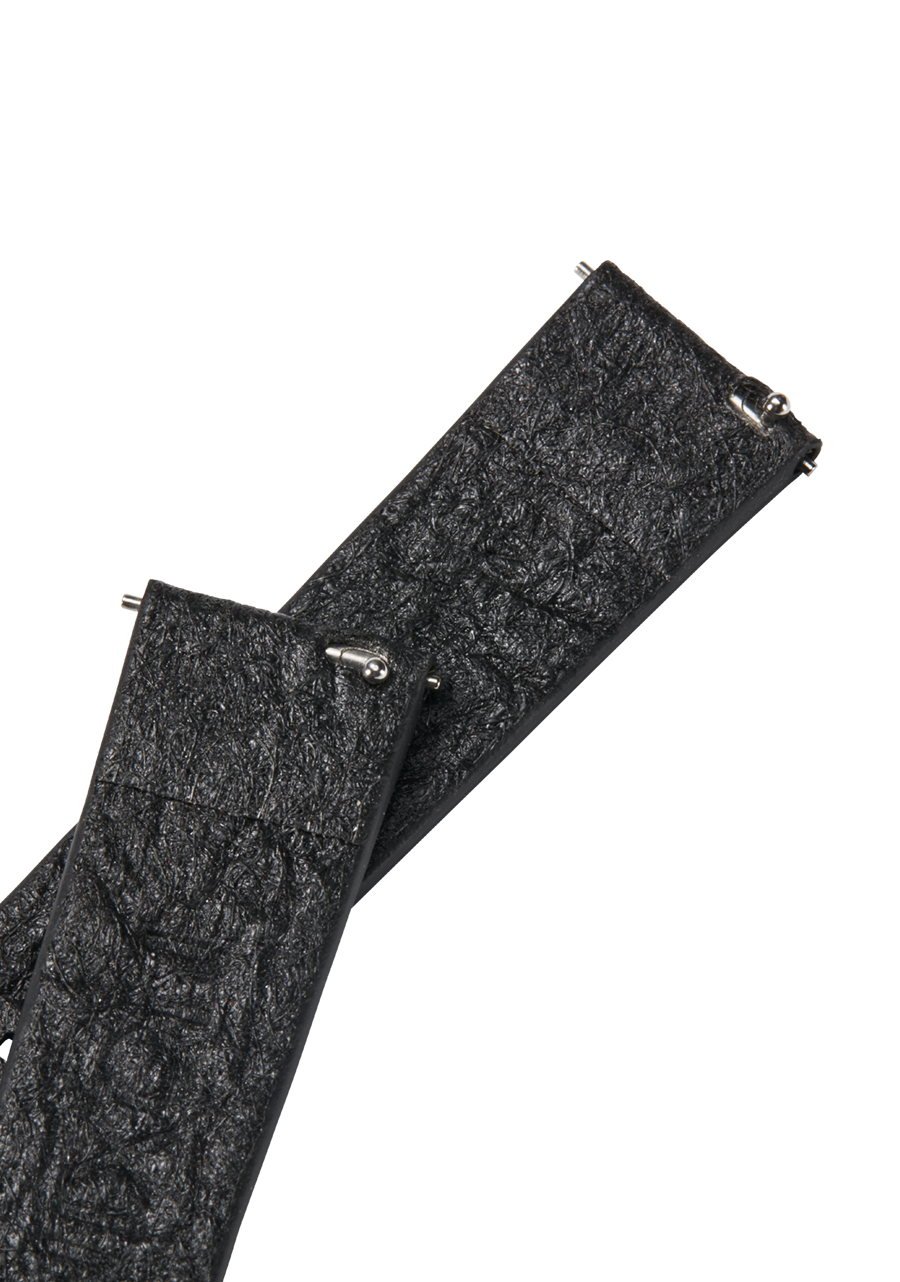 16mm Pineapple Leather Band Black View 4