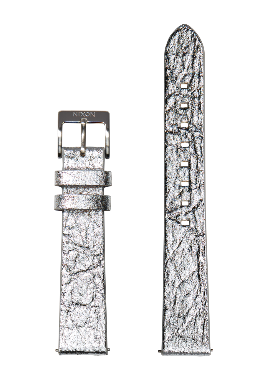 16mm Pineapple Leather Band Silver Foil View 1