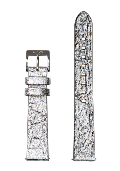 16mm Pineapple Leather Band Silver Foil