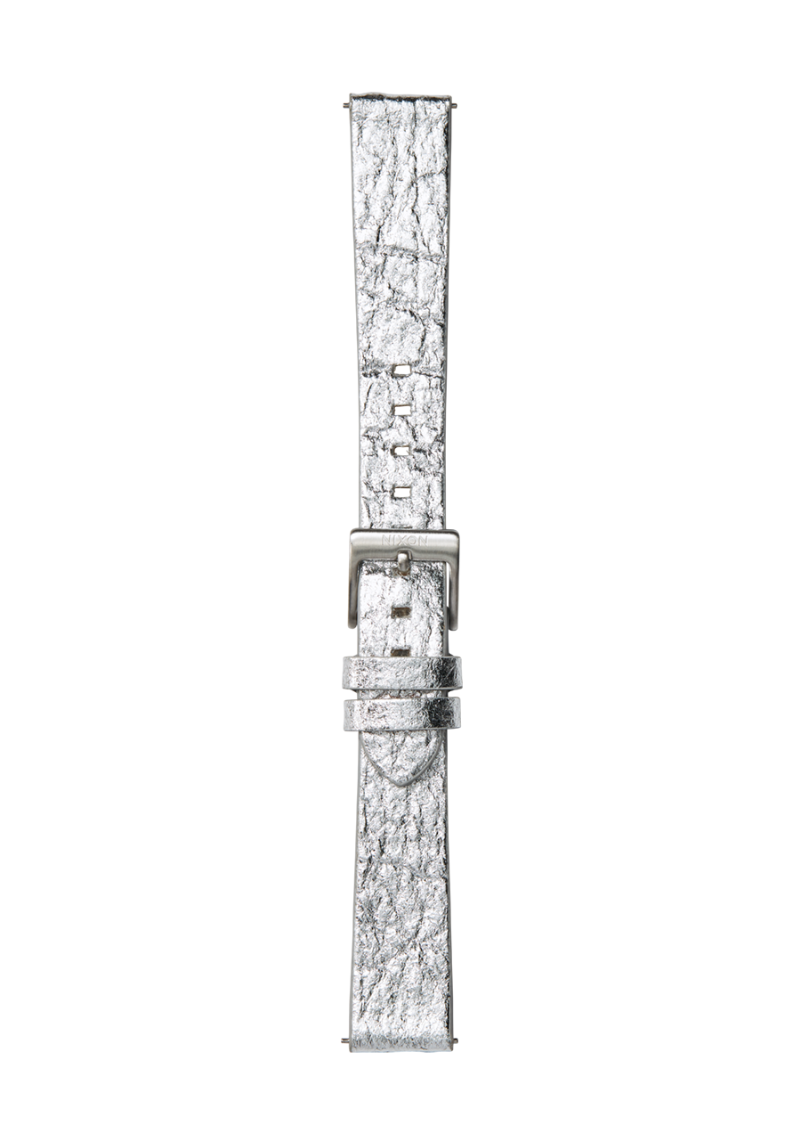 16mm Pineapple Leather Band Silver Foil View 2
