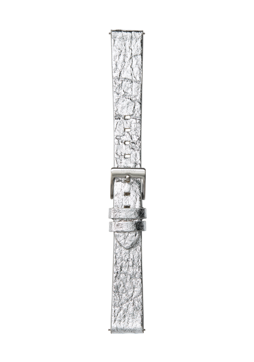 16mm Pineapple Leather Band Silver Foil