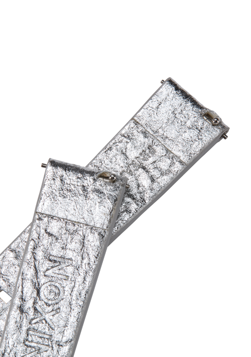 16mm Pineapple Leather Band Silver Foil