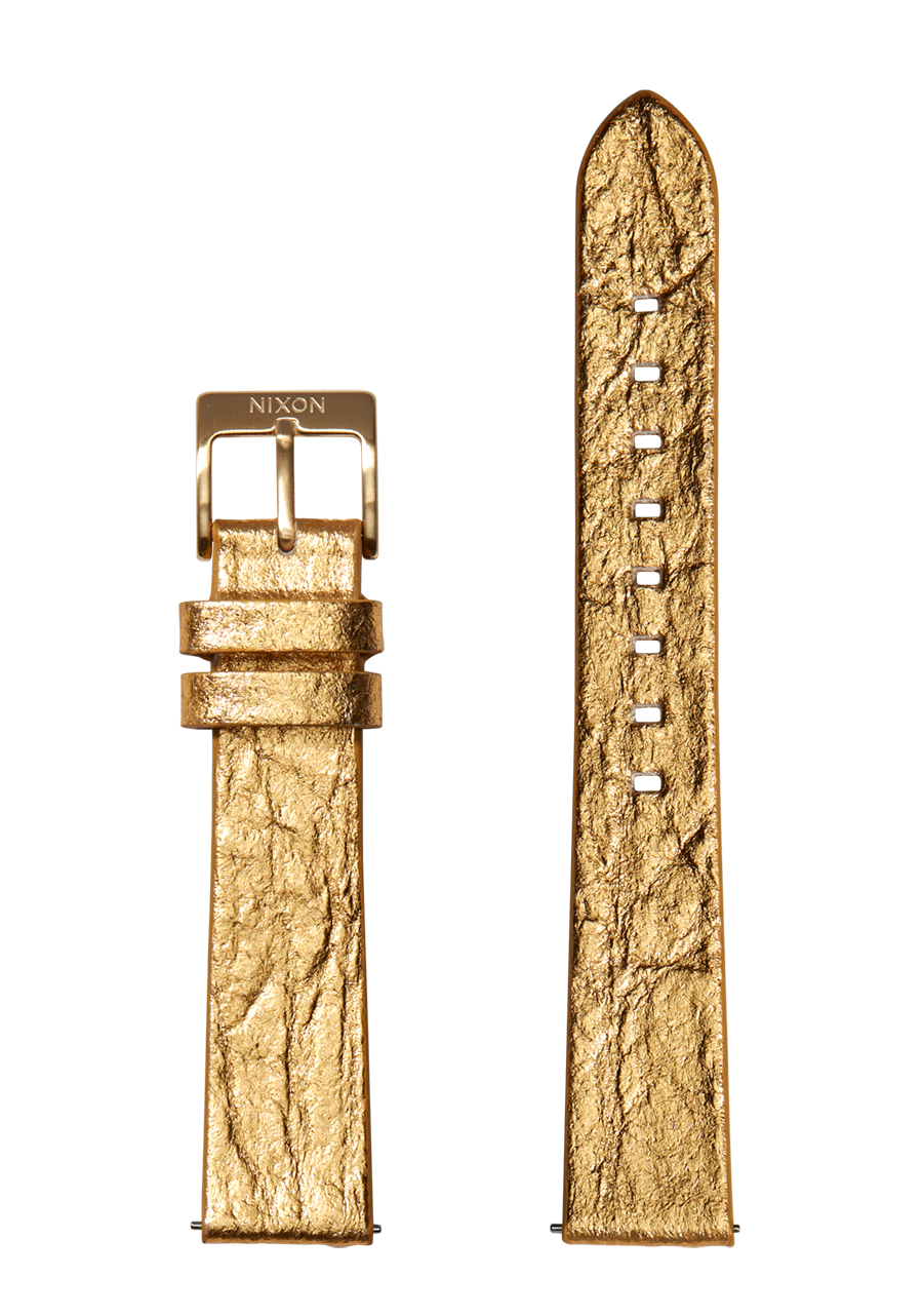 16mm Pineapple Leather Band Gold Foil View 1