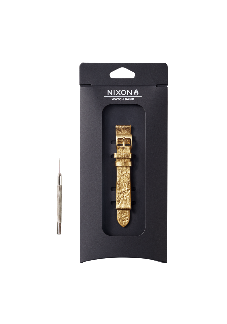 16mm Pineapple Leather Band Gold Foil View 3